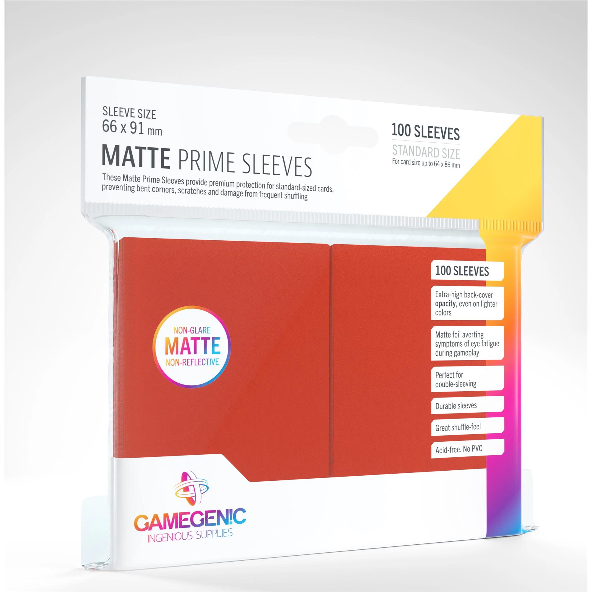 Gamegenic - Matte Prime Sleeves Red (100 Sleeves)