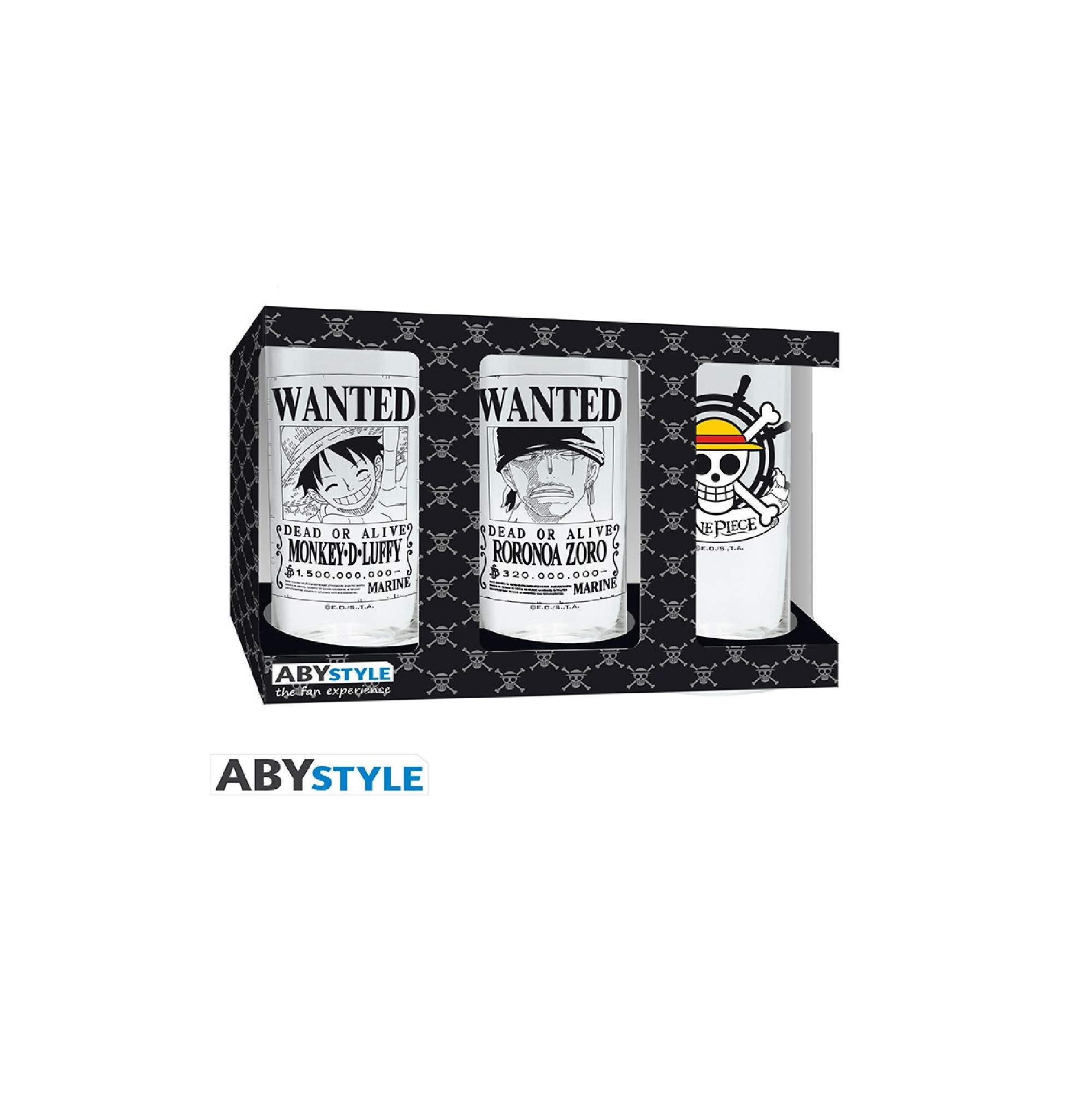 ONE PIECE Glas Set - 3er Pack Gläser