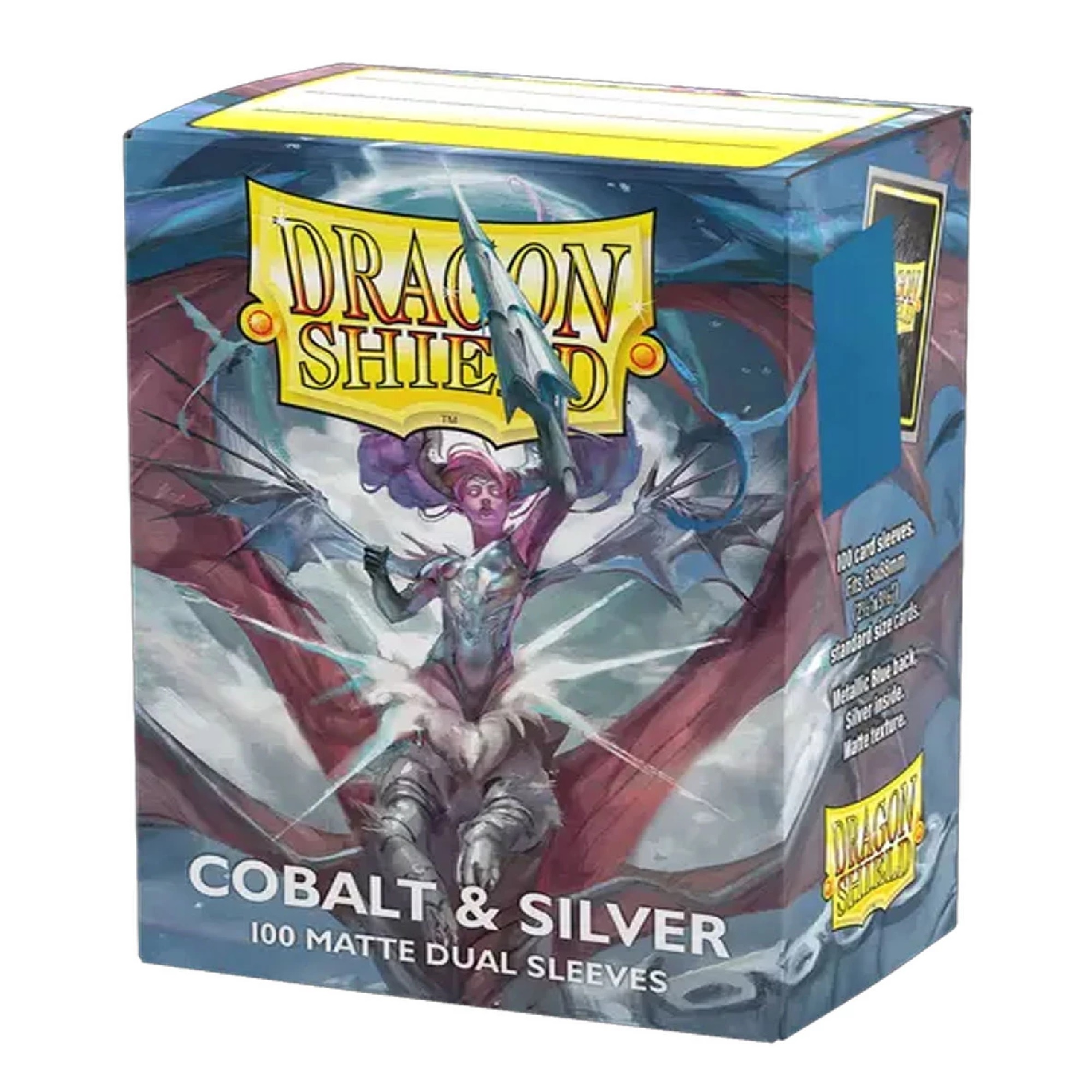 Dragonshield Standard Sleeves Dual Matte - Cobalt Silver (100)